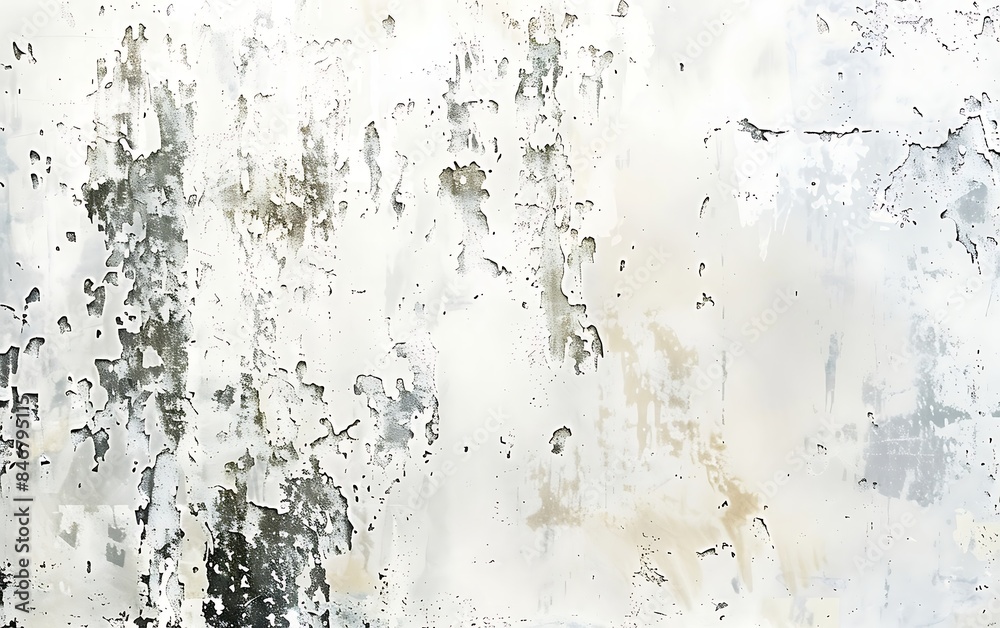 White wall with peeling paint White wall with peeling paint