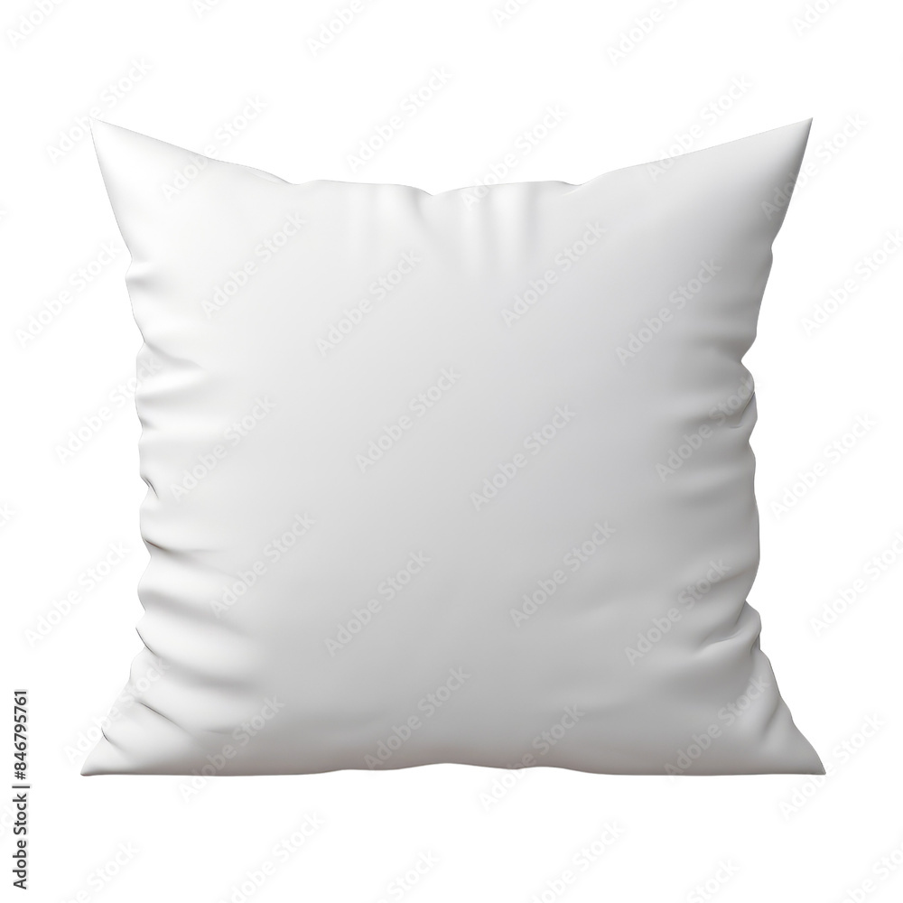 White square pillow isolated on a transparent background. White square pillow isolated on a transparent background.