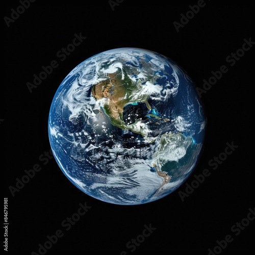 Stunning image of Earth from space against dark background