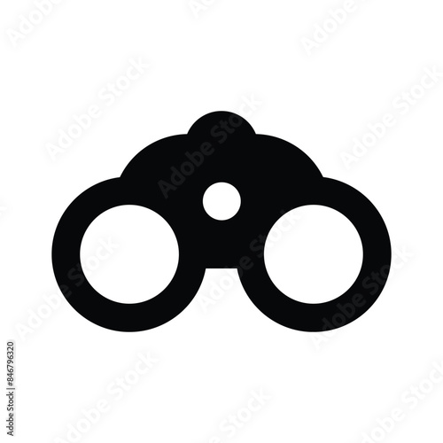 An amazing icon of binoculars in editable flat stylee