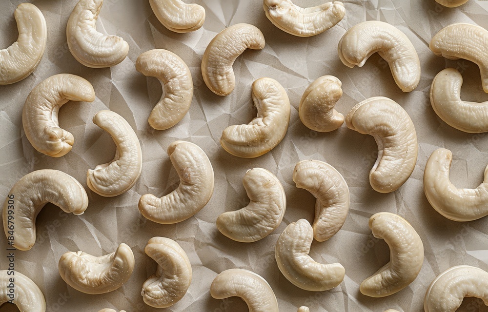 20 Various Shapes of Banana Slices on Paper 20 Various Shapes of Banana Slices on Paper