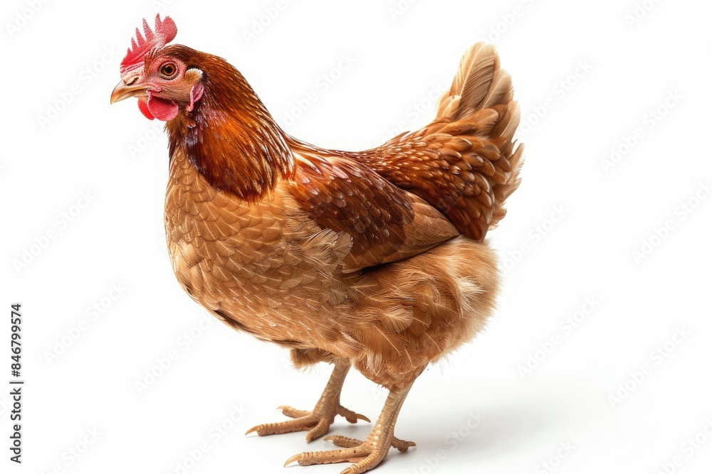 A chicken with a white background A chicken with a white background