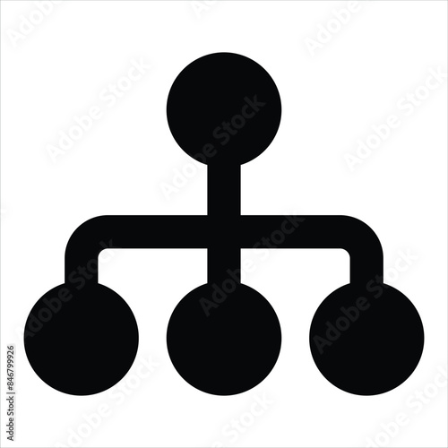 Hierarchy icon design, flowchart vector, workflow icon