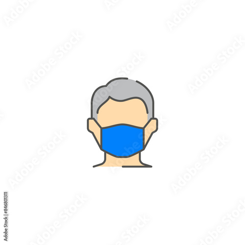 a man wearing a mask