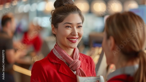 The smiling airport staff photo