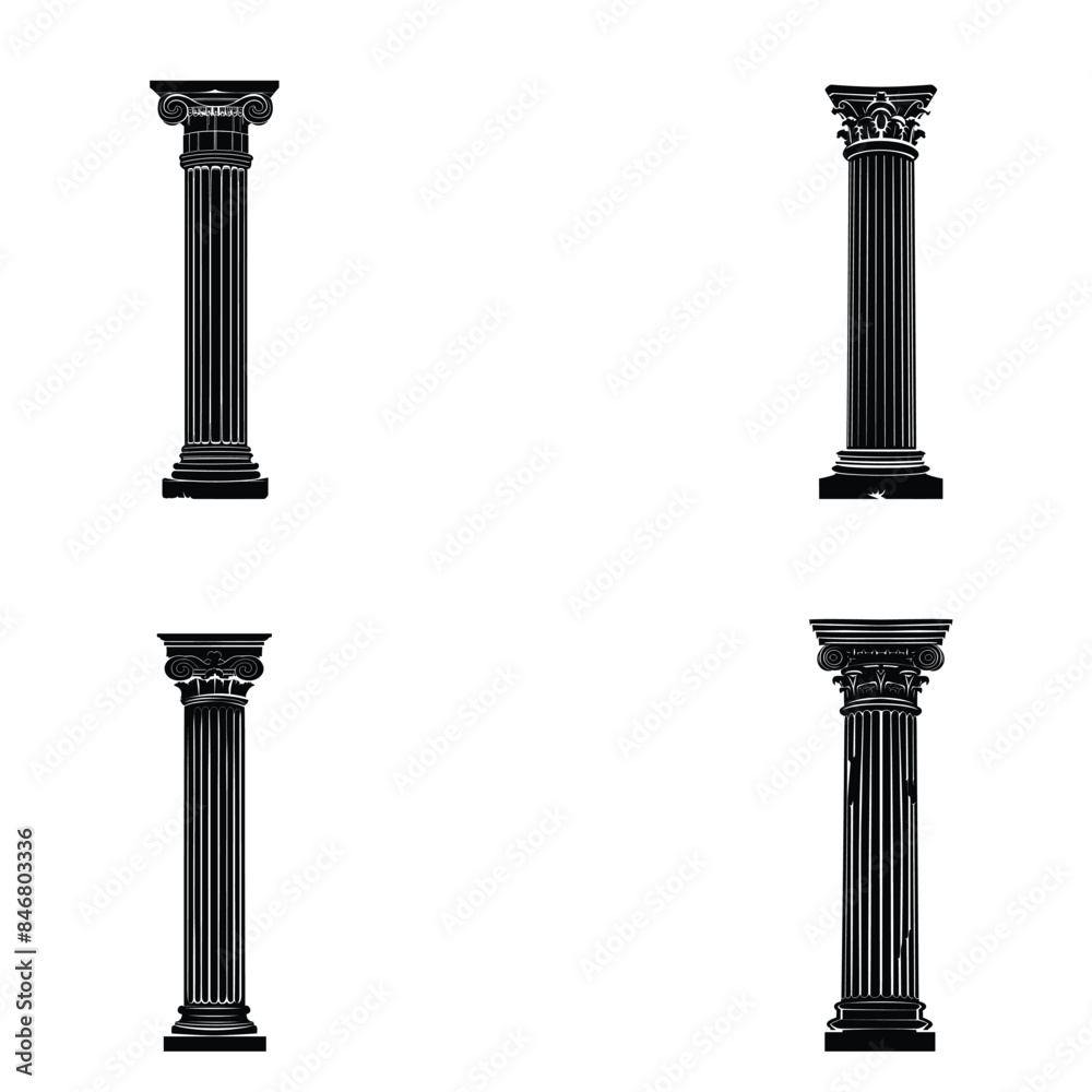 column isolated on white column isolated on white