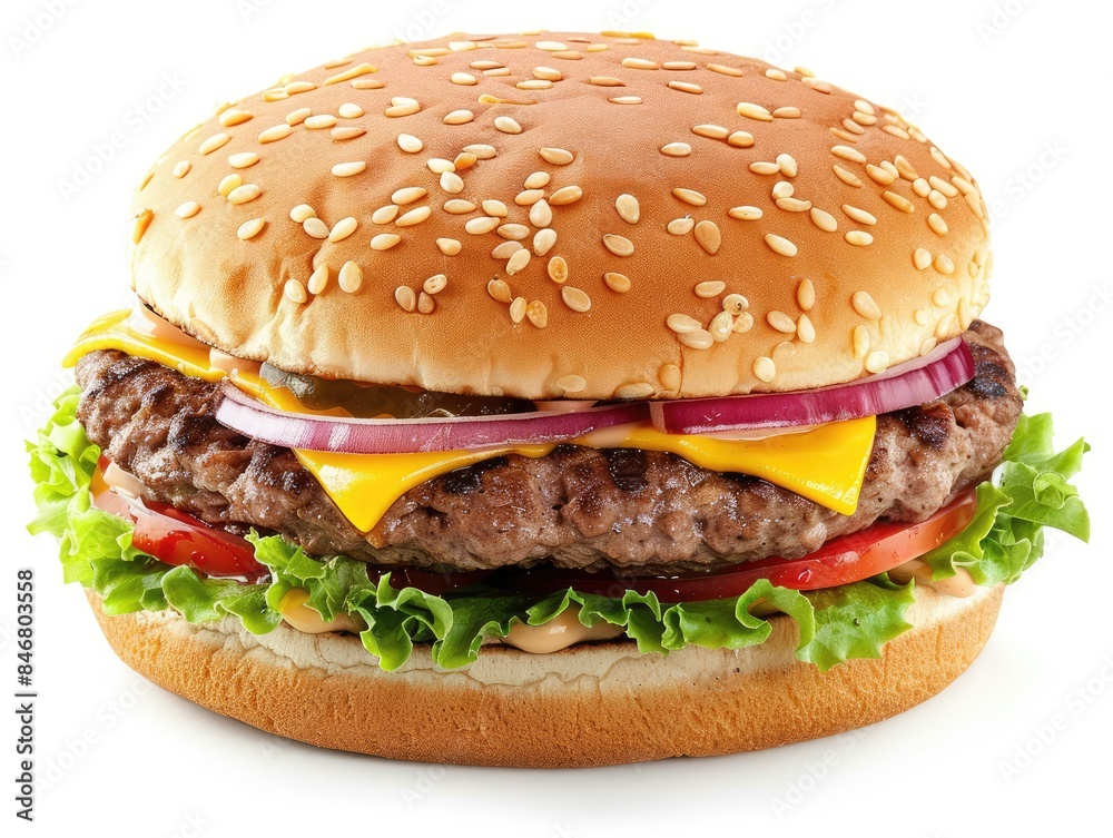 hamburger on a white background hamburger on a white background