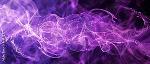 Abstract Purple Smoke Swirling In A Dark Background