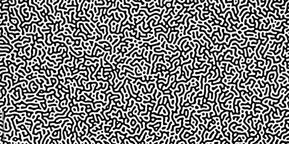 Abstract truing organic wallpaper Turing reaction diffusion monochrome seamless pattern with chaotic motion. Generative algorithm psychedelic background. Reaction-diffusion or truing pattern formation Abstract truing organic wallpaper Turing reaction diffusion monochrome seamless pattern with chaotic motion. Generative algorithm psychedelic background. Reaction-diffusion or truing pattern formation
