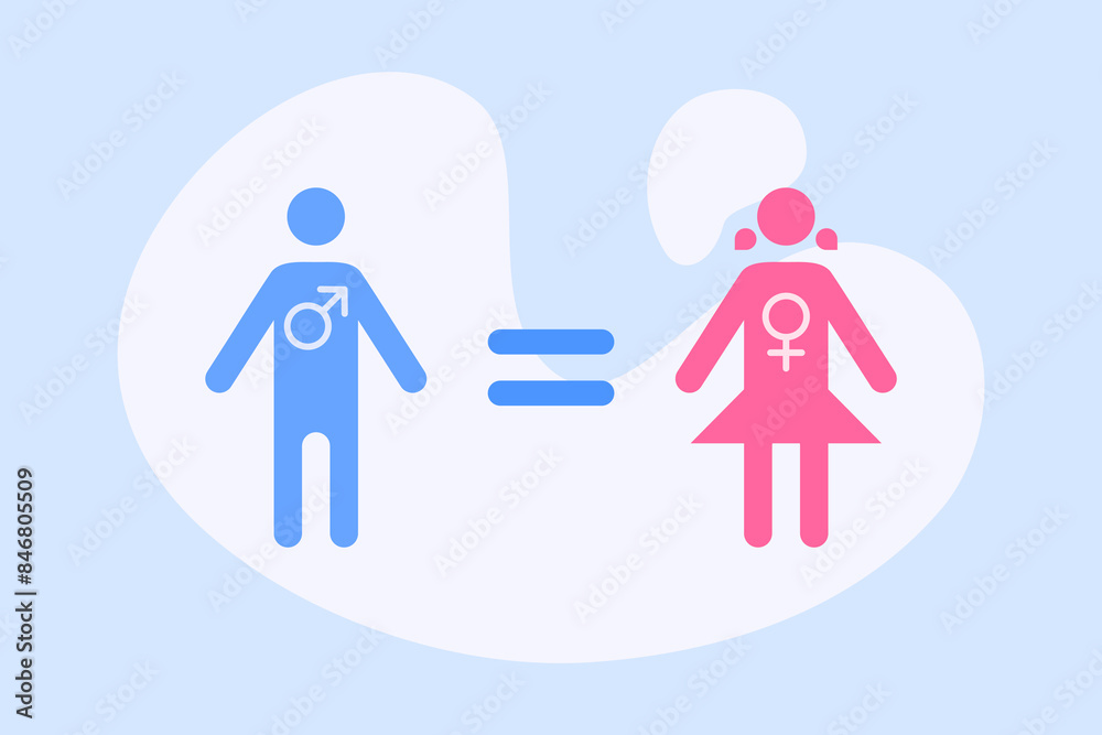 gender equality flat design illustration gender equality flat design illustration