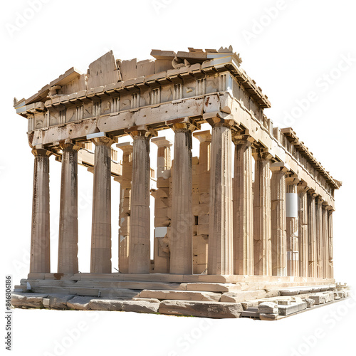 roman forumn ancient roman agora in athens greece isolated on white background, simple style, png