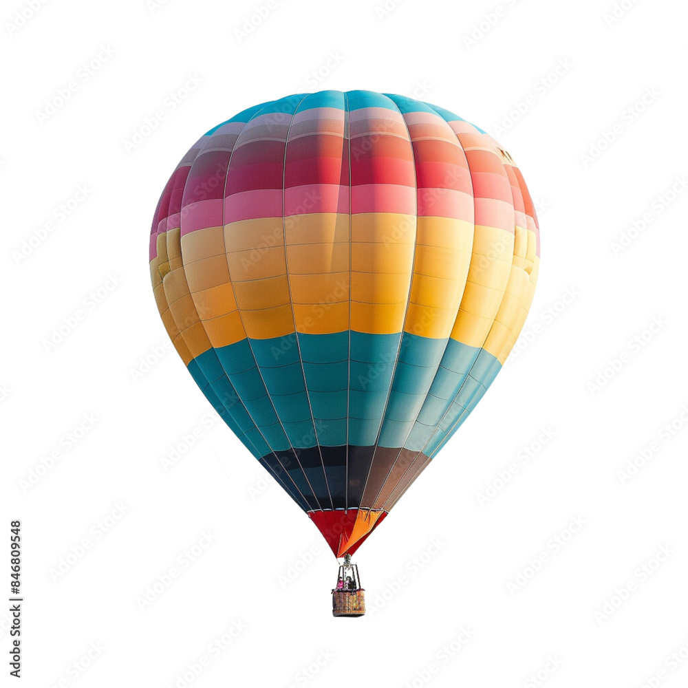 Naklejka premium Hot air balloon isolated on white background