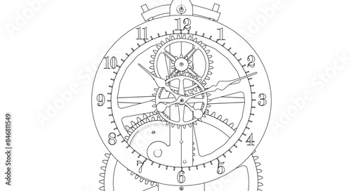 clock graphic symbol 3d illustration