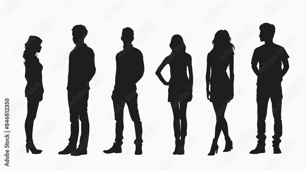 Obraz premium Silhouette Outline Shape