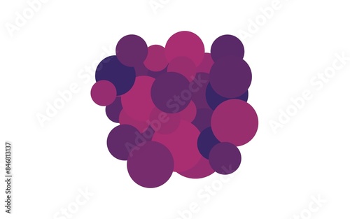 Abstract image wallpaper of mystic Purple and violet cyrcle gradient isolated background.