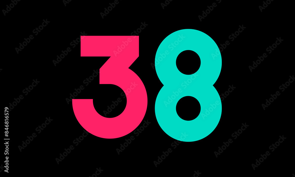 Number Colorful New Trend Modern Logo Number Colorful New Trend Modern Logo