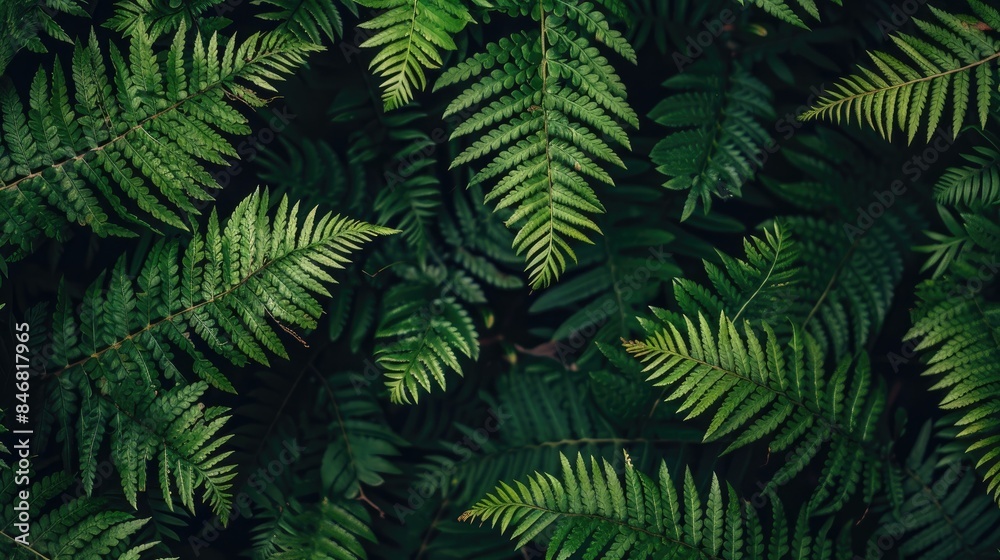 Close up fern leaves. Green nature background Close up fern leaves. Green nature background