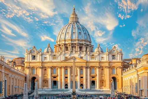 The majestic dome of St. Peter's Basilica in Vatican City