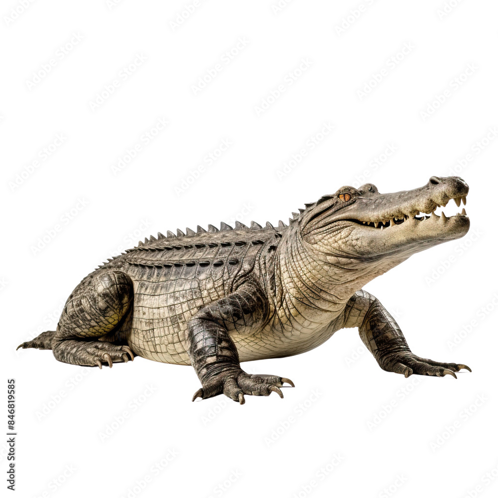 Fototapeta premium Crocodylidae isolated on the white background