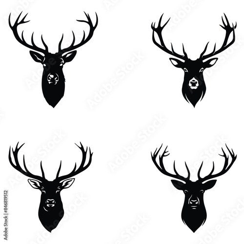 set of deer silhouettes © Alamin Islam Adi 