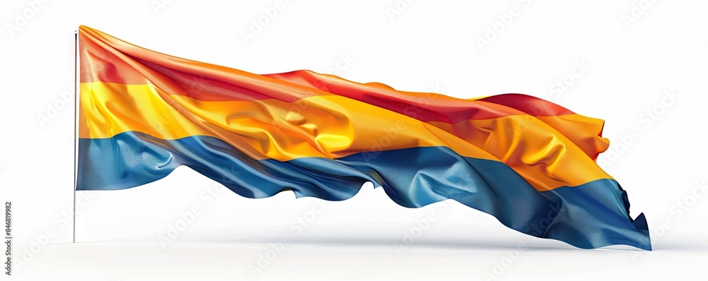 Fototapeta premium Isolated flag of Sri Lanka on white background