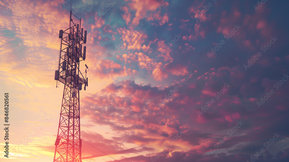 Big and tall signal tower beautiful sky Big and tall signal tower beautiful sky