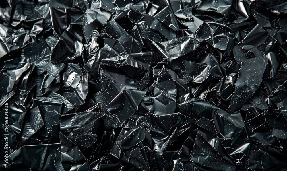Black and white photo of glass shards Black and white photo of glass shards