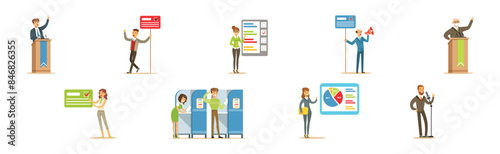 Voting Process with People Voter Character Vector Set