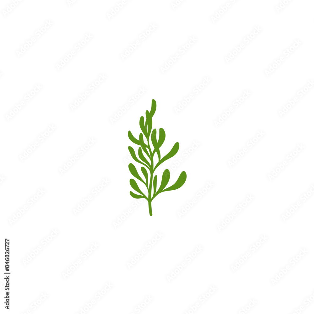 Obraz premium Rosemary Branch Icon Illustration 