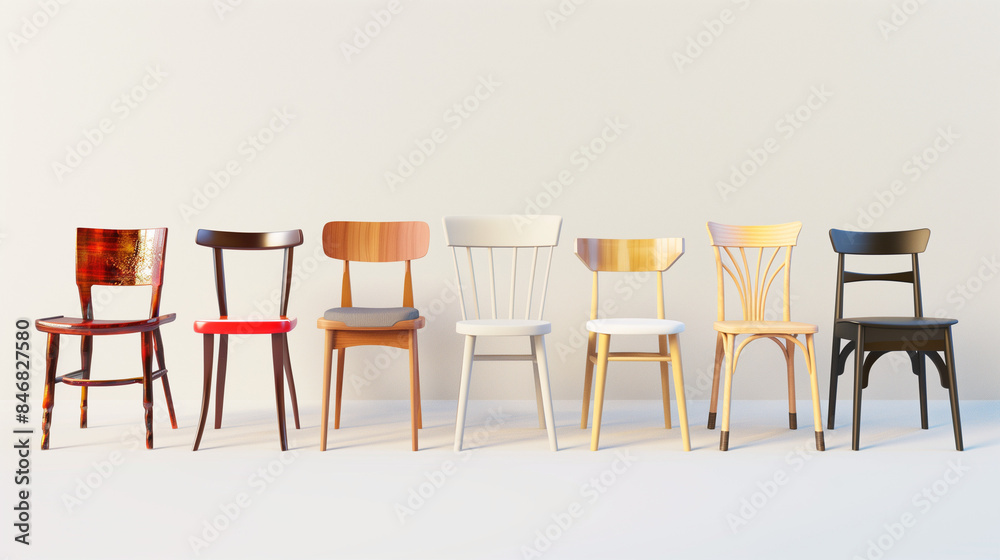 Variety of Modern Wooden Chairs in Different Styles Variety of Modern Wooden Chairs in Different Styles