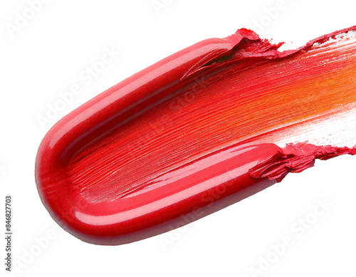Lipstick or cosmetics smear smudge isolated on transparent background. png