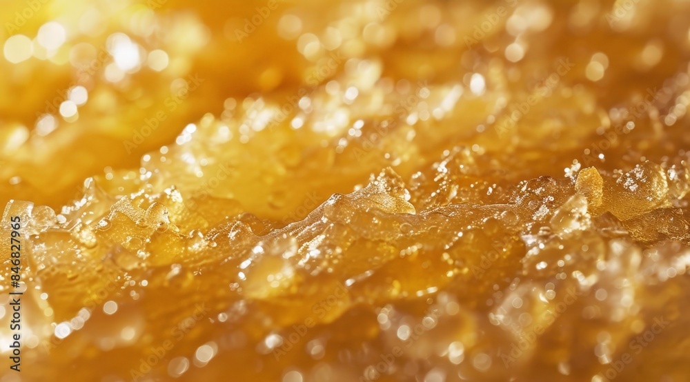 Golden Caramel Syrup Pouring Into a Baking Dish Golden Caramel Syrup Pouring Into a Baking Dish