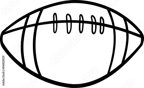 Doodle sports ball trajectory rebound. Soccer, rugby Vector Illustration. Line art style isolated on white background