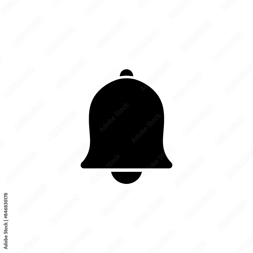Bell black icon with simple and modern design Bell black icon with simple and modern design
