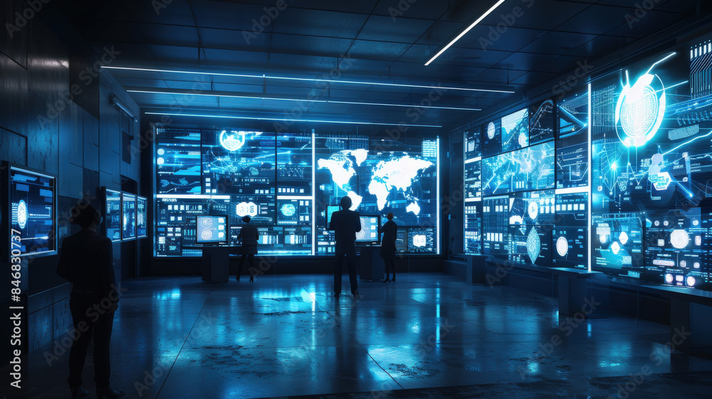 AI Command Center at Night AI Command Center at Night