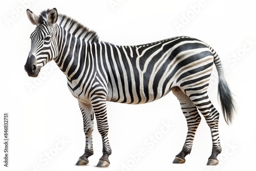 zebra isolated on white background
