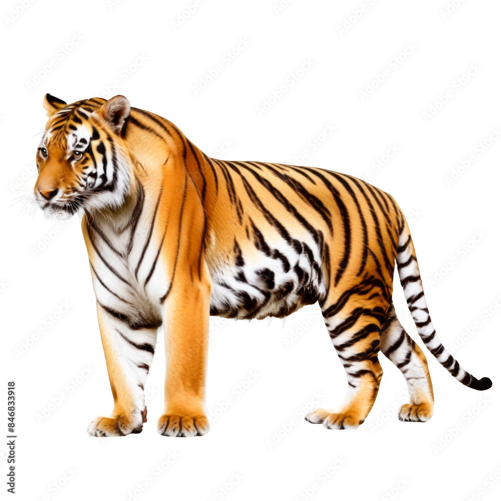Fototapeta premium A tiger in on transparent background