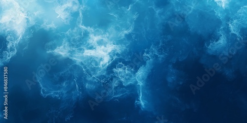 Wallpaper Mural Deep blue underwater scene with swirling light textures creating an ethereal ocean ambiance Torontodigital.ca