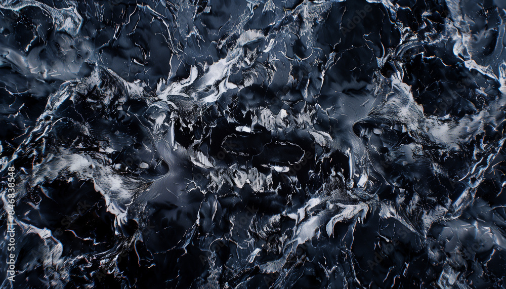 Luxurious Natural Black Marble Texture Background for Artistic Design Projects