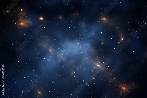 Wallpaper Mural a vast, empty space with scattered stars and a distant galaxy visible in the distance Torontodigital.ca
