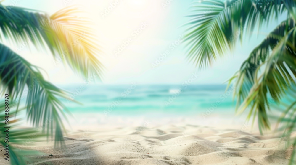 Blur beach summer abstract background. Generative ai. Blur beach summer abstract background. Generative ai.