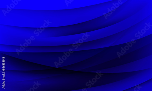 Abstract curve blue color dark background. Dynamic shapes composition. lines wavy blue.