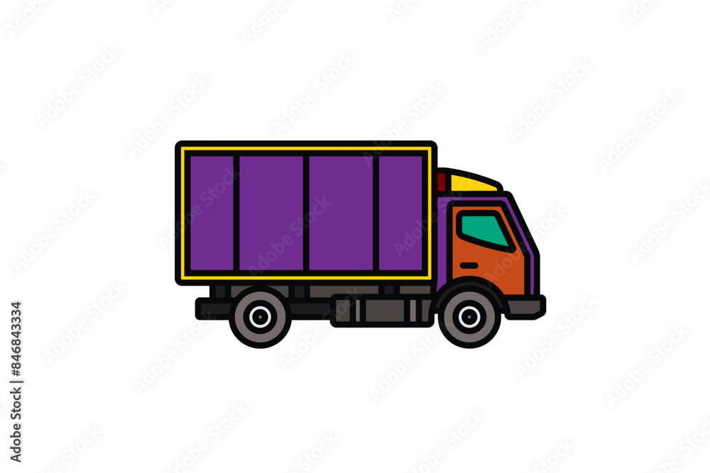 Original vector illustration. A truck. A contour icon. Original vector illustration. A truck. A contour icon.