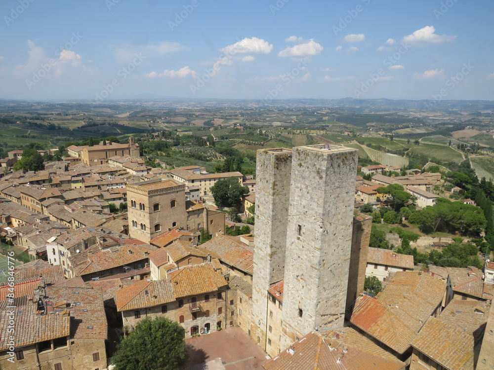 Torri Gemelle, San Gimignano, Toscana, Italia Torri Gemelle, San Gimignano, Toscana, Italia