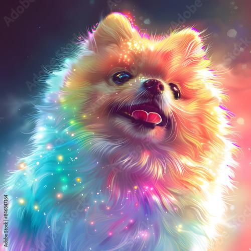 Pomeranian in a Dreamy Glass-like Glow © Lecky