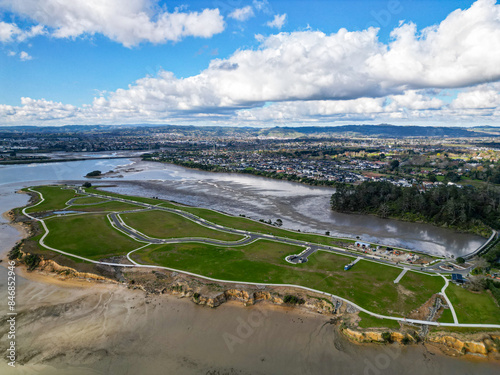 Start of housing development on island island next to suburb of Karaka in South Auckland. 