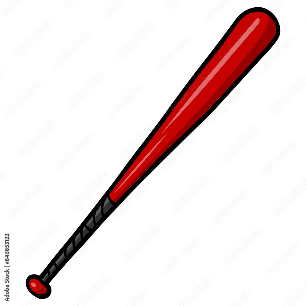 Baseball Bat Illustration Red Baseball Bat Illustration Red