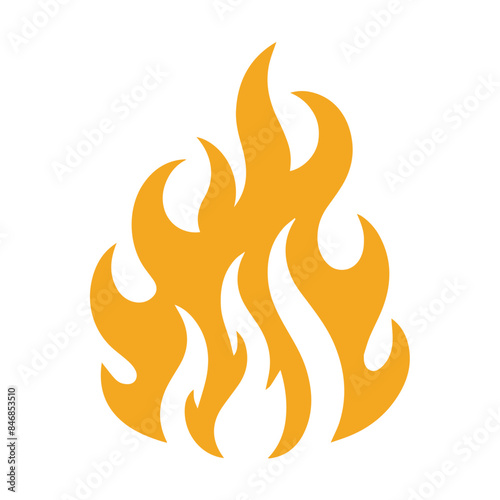 Fire Flames with Bright Orange Blazing vector