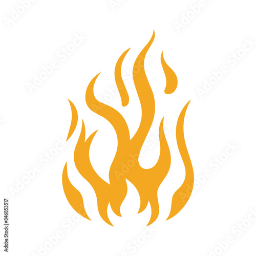 Fire Flames with Bright Orange Blazing vector