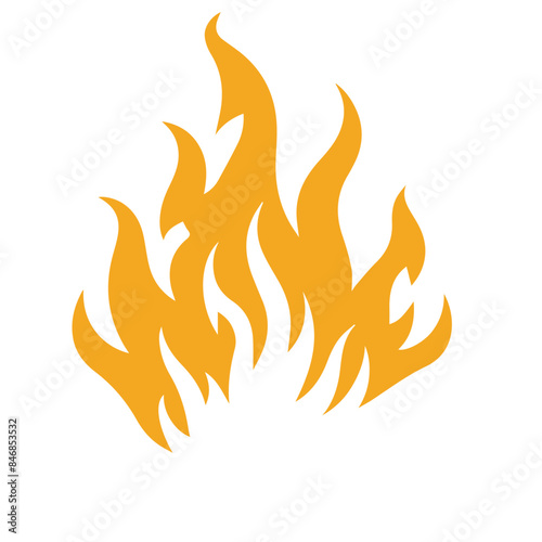 Fire Flames with Bright Orange Blazing vector